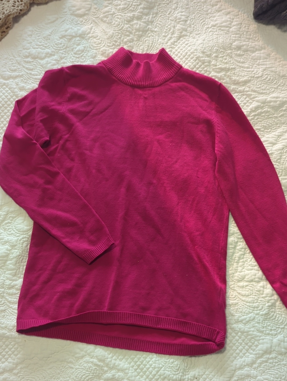 Women’s Pink Mock Neck Sweater